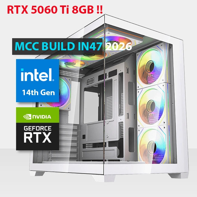 In47 26 as Gaming Pc Build || Intel Core I7 14700f 14th Gen 20 Core Msi Gaming Trio Geforce Rtx 5060 Ti 8gb Oc Edition Gddr7 Graphics Card