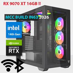 MCC IN63-26 - MIDAS Gaming PC Build || Intel Core i9-14900KF 24-Core - SAPPHIRE NITRO+ AMD Radeon RX 9070 XT Gaming OC 16GB GDDR6 Graphics card