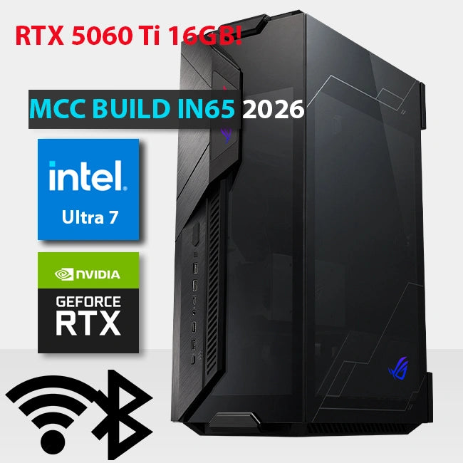 MCC IN66-26 - MIDAS Gaming PC Build || Intel Core Ultra 7 270K Plus 24-cores - GeForce RTX 5060 Ti 16GB OC Edition GDDR7 Graphics Card