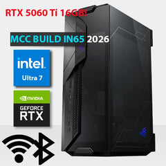 MCC IN66-26 - MIDAS Gaming PC Build || Intel Core Ultra 7 270K Plus 24-cores - GeForce RTX 5060 Ti 16GB OC Edition GDDR7 Graphics Card