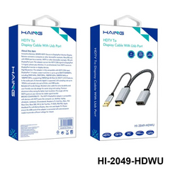 HAING HI-2049-HDWU HDMI to Display Cable with USB Port 4K 60Hz