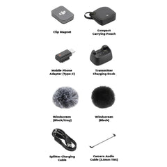 DJI Mic Mini Wireless Microphone System with Active Noise Cancellation-iPhone