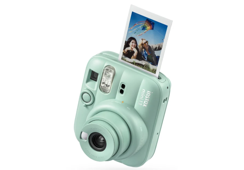 FUJIFILM instax mini 13 Instant Film Camera, 2"x3" Instant Prints, Dual Self-Timer 2s/10s, Close-Up Selfie Mode with Mirror, Automatic Exposure, Includes Camera Angle Strap & AA Batteries (green)