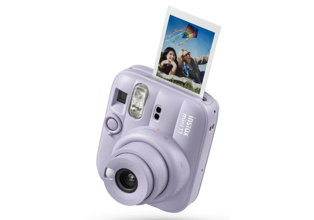 FUJIFILM instax mini 13 Instant Film Camera, 2"x3" Instant Prints, Dual Self-Timer 2s/10s, Close-Up Selfie Mode with Mirror, Automatic Exposure, Includes Camera Angle Strap & AA Batteries (purple)