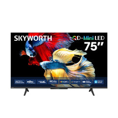 Skyworth Mini LED TV 75Inch QLED, Smart Google TV, 3HDMI & 2USB, Voice Control - 75X6600H