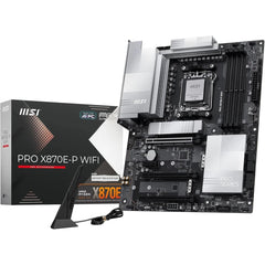MSI PRO X870E-P WiFi 7 Motherboard, ATX - Supports AMD Ryzen 9000/8000 / 7000 Processors, AM5-60A SPS VRM, DDR5 Memory Boost (8200+ MT/s OC), PCIe 5.0 x16 & 4.0 x16, M.2 Gen5, Wi-Fi 7, 5G LAN