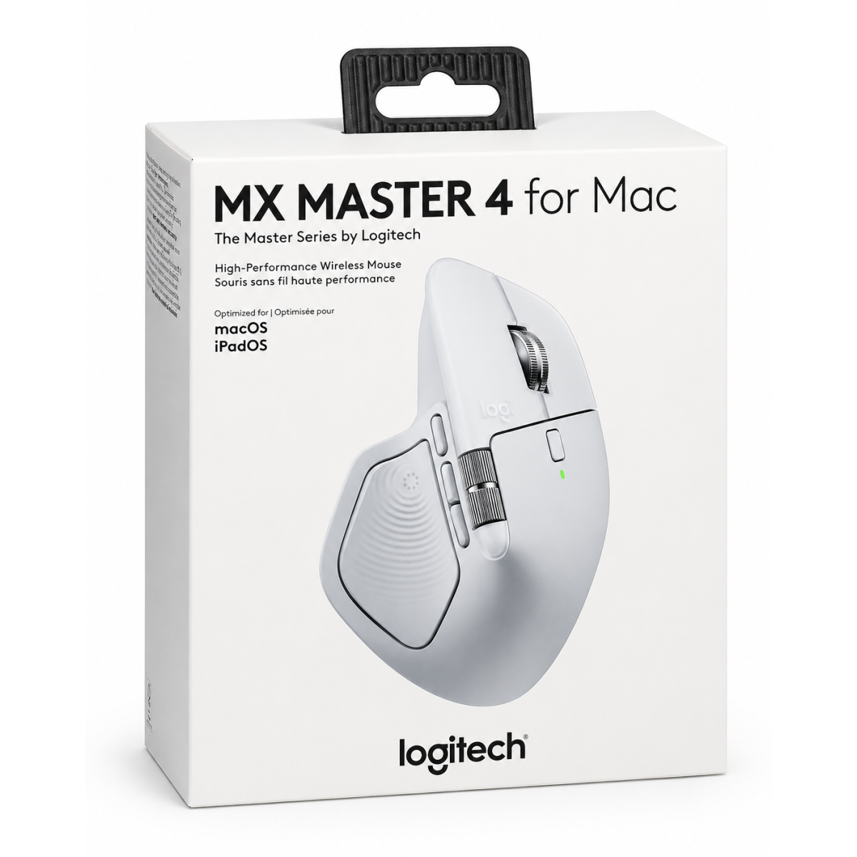 Logitech MX Master 4 For Mac , Ergonomic Wireless Mouse with Advanced Performance Haptic Feedback, Ultra-Fast Scrolling, USB-C Charging, Bluetooth, Windows, MacOS - Pale Grey