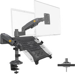 NORTH BAYOU H180 MONITOR STAND FOR 22-32-inch MONITORS WITH NORTH BAYOU FP-2 LAPTOP MOUNT