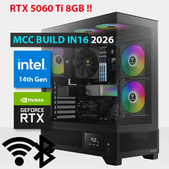 MCC IN16-26 - MIDAS Gaming PC Build || Intel Core i7-14700KF 20-Core - Msi GAMING TRIO GeForce RTX 5060 Ti 8GB OC Edition GDDR7 Graphics Card