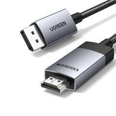Ugreen 25491 Displayport 1.2 To Hdmi 2.0 4k 60hz Aluminum Braided Cable 3m