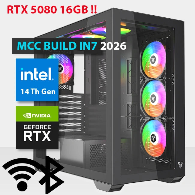 MCC IN7-26 - MIDAS Gaming PC Build || Intel Core i9-14900KF 24-Core - GeForce RTX 5080 16G GDDR7 Graphics Card