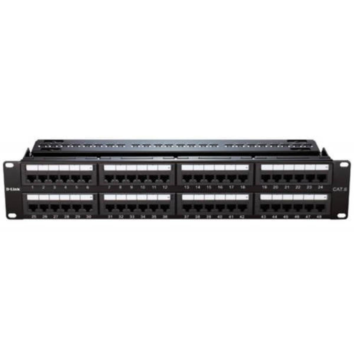 D-Link NPP-C61BLK481 Cat6 UTP Loaded 48 Port Patch Panel
