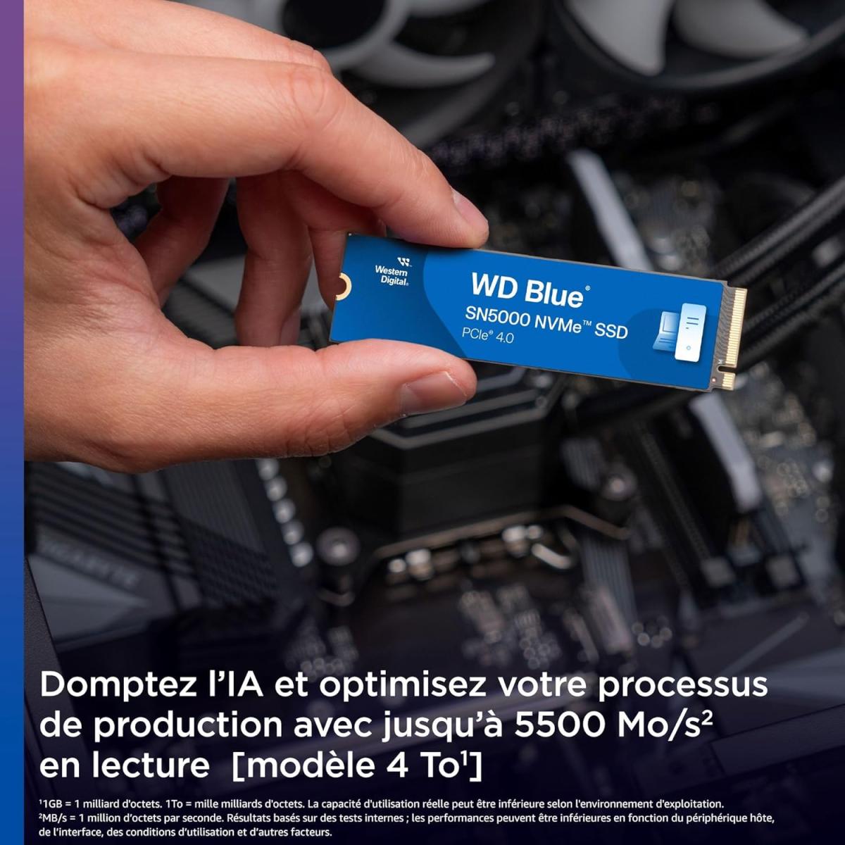 WD NVMe PCIe solid state drive for data storage