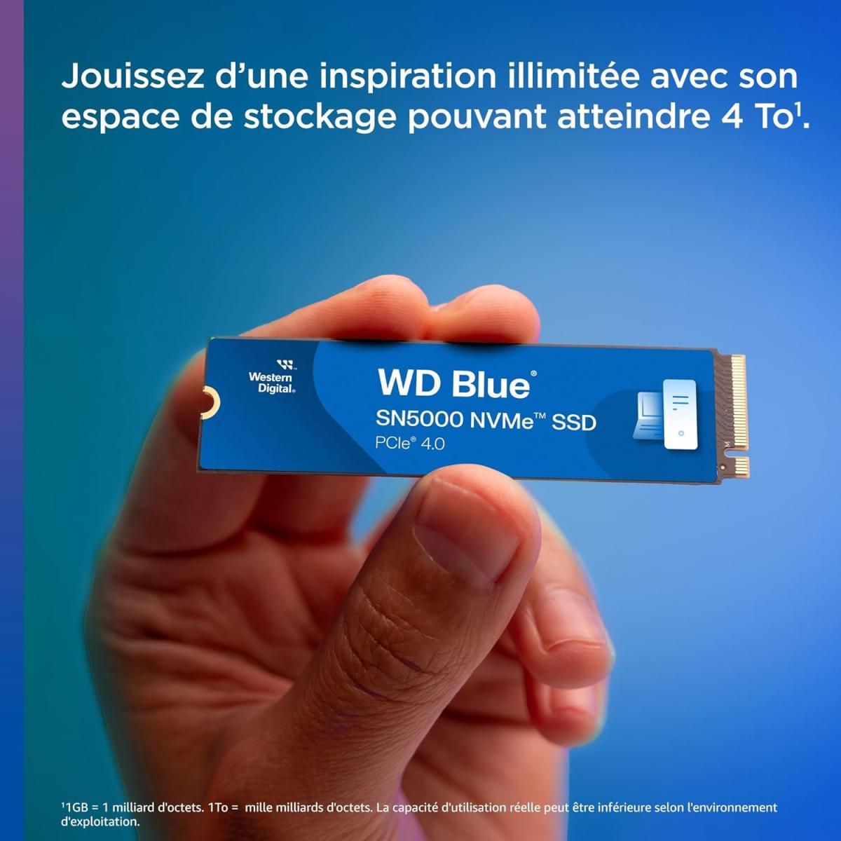 WD NVMe PCIe solid state drive for data storage