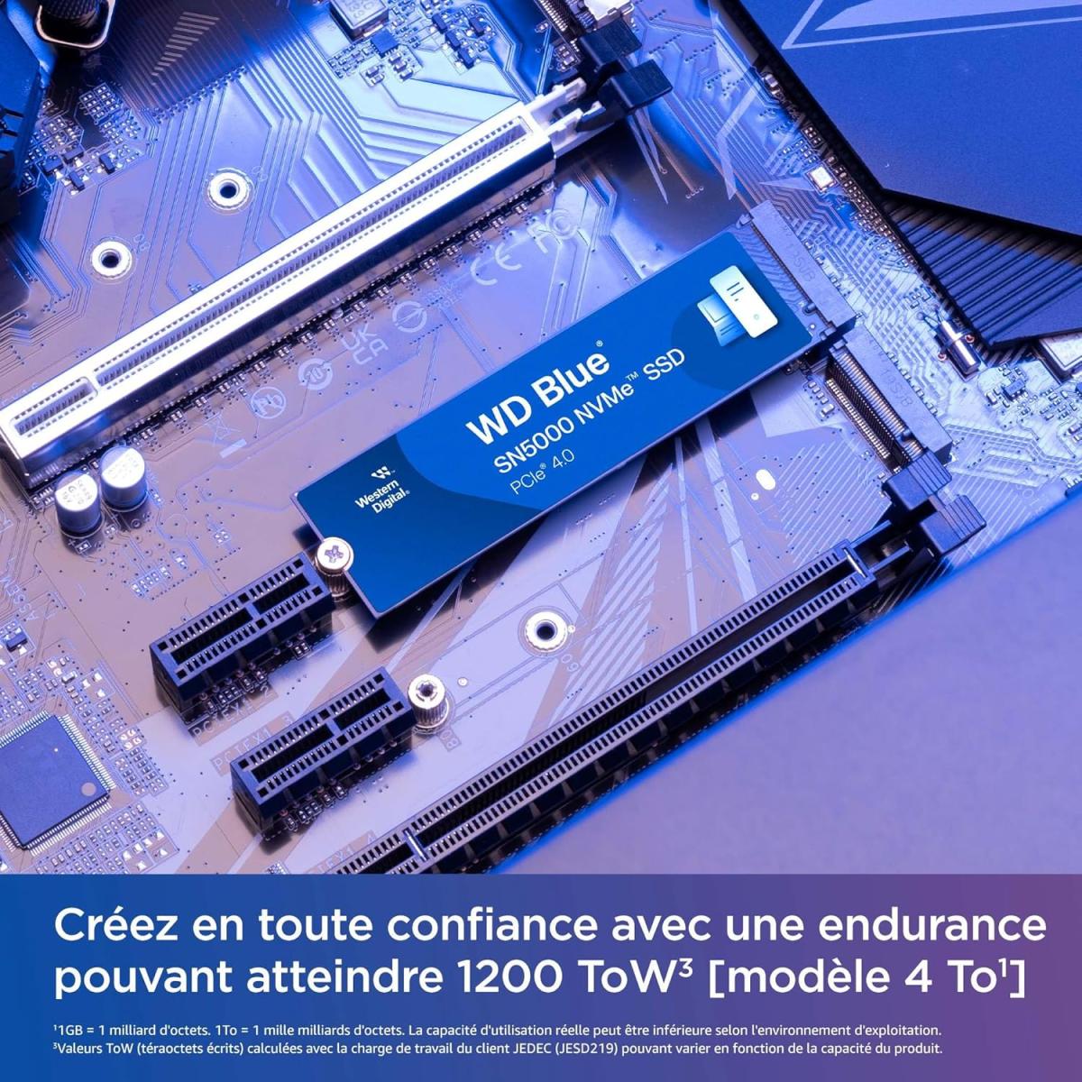 WD NVMe PCIe solid state drive for data storage