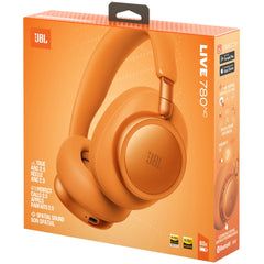 JBL Live 780NC - Noise Cancelling | JBL Signature Sound with Hi-Res Audio Wired & Wireless, True Adaptive Noise Cancelling 20, Real Time Calibration , Orange