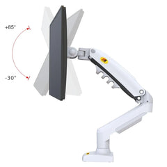 NORTH BAYOU F80 MONITOR DESK MOUNT STAND FULL MOTION FOR 17-30-inch MONITORS - WHITE