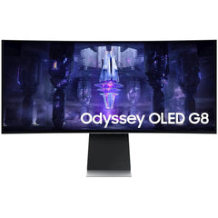 SAMSUNG Odyssey G8 34" OLED 3K Curved 175Hz 0.1ms HDR10 Smart Gaming Monitor w/ Speakers & USB C