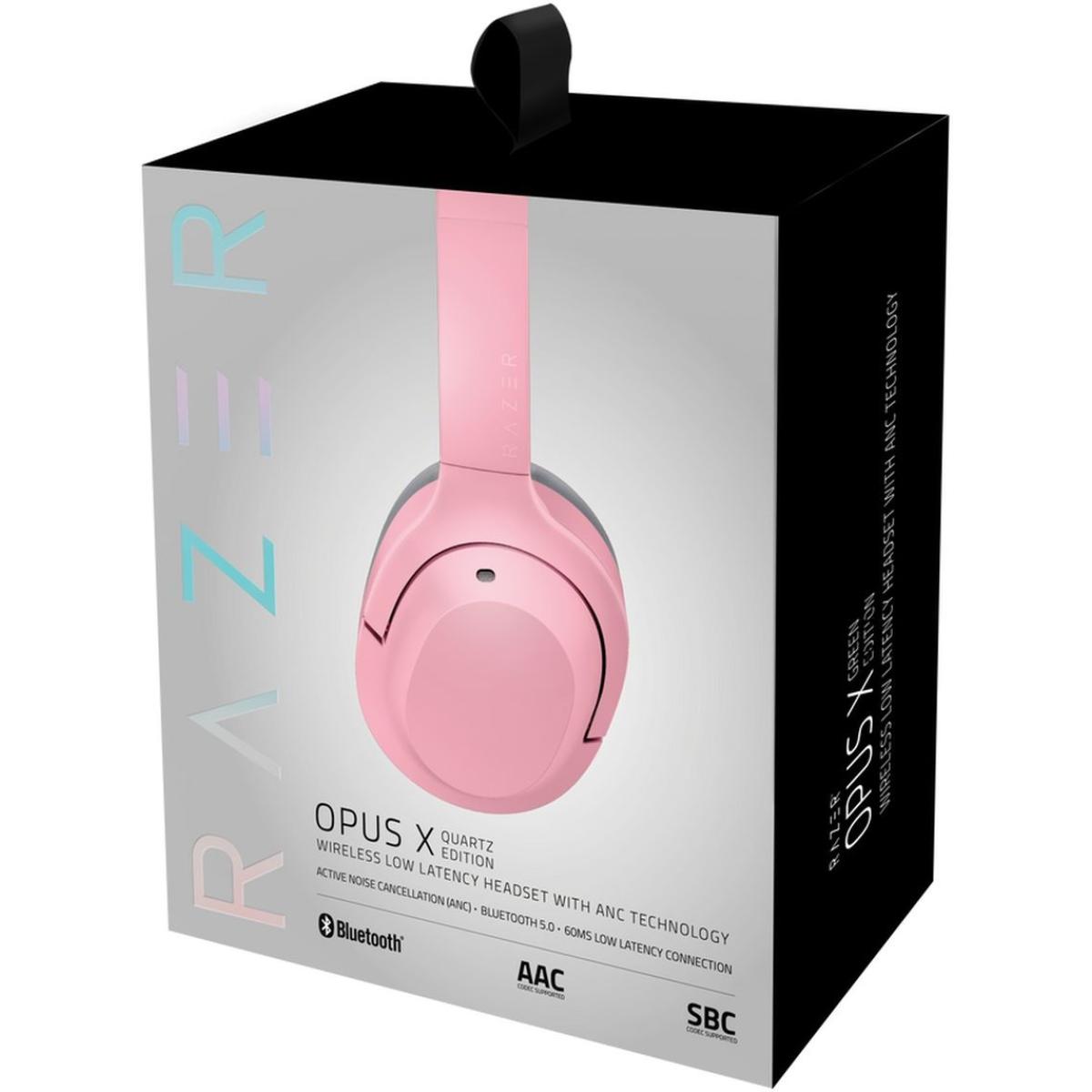 Razer Opus X Quartz - Bluetooth 5.0, Active Noise Cancellation (ANC) Technology, 60ms Low Latency, Frequency 20 Hz to 20 kHz Headset - Pink Razer Opus X Quartz - Bluetooth 5.0, Active Noise Cancellation (ANC) Technology, 60ms Low Latency, Frequency 20 Hz to 20 kHz Headset - Pink