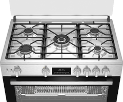 Beko Gas Cooker Oven, 90Cm, 5Burners, Stainless Steel - BGGR11225GXA