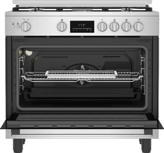 Beko Gas Cooker Oven, 90Cm, 5Burners, Stainless Steel - BGGR11225GXA