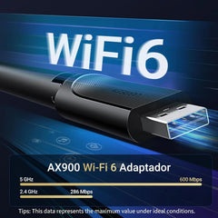 Ugreen 35265 Ax900 Usb Dual Band Wi Fi Adapter 6dbi High Gain Antenna