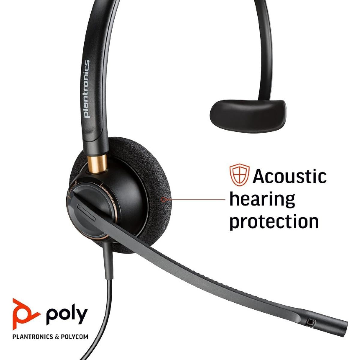 Poly Encorepro 510 Qd Wired Headset (plantronics) Works With Poly Call Center Digital Adapters Acoustic Hearing Proteion Mono (single Ear) Poly Encorepro 510 Qd Wired Headset (plantronics) Works With Poly Call Center Digital Adapters Acoustic Hearing Proteion Mono (single Ear)