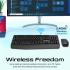 Promate ProCombo-14 Ergonomic Wireless Multimedia Keyboard with Palm Rest & Ambidextrous Mouse, 1200 DPI Sensor Resolution, Media Control, Palm Rest, English - Arabic Layout, Black Promate ProCombo-14 Ergonomic Wireless Multimedia Keyboard with Palm Rest & Ambidextrous Mouse, 1200 DPI Sensor Resolution, Media Control, Palm Rest, English - Arabic Layout, Black