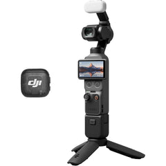 DJI Osmo Pocket 4 Creator Combo Action Camera, 1" CMOS Sensor, 4K 240fps Video, 3 Axis Stabilized, 107GB Storage, ActiveTrack, 7 Smart Tracking, 10Bit D Log Color, Black