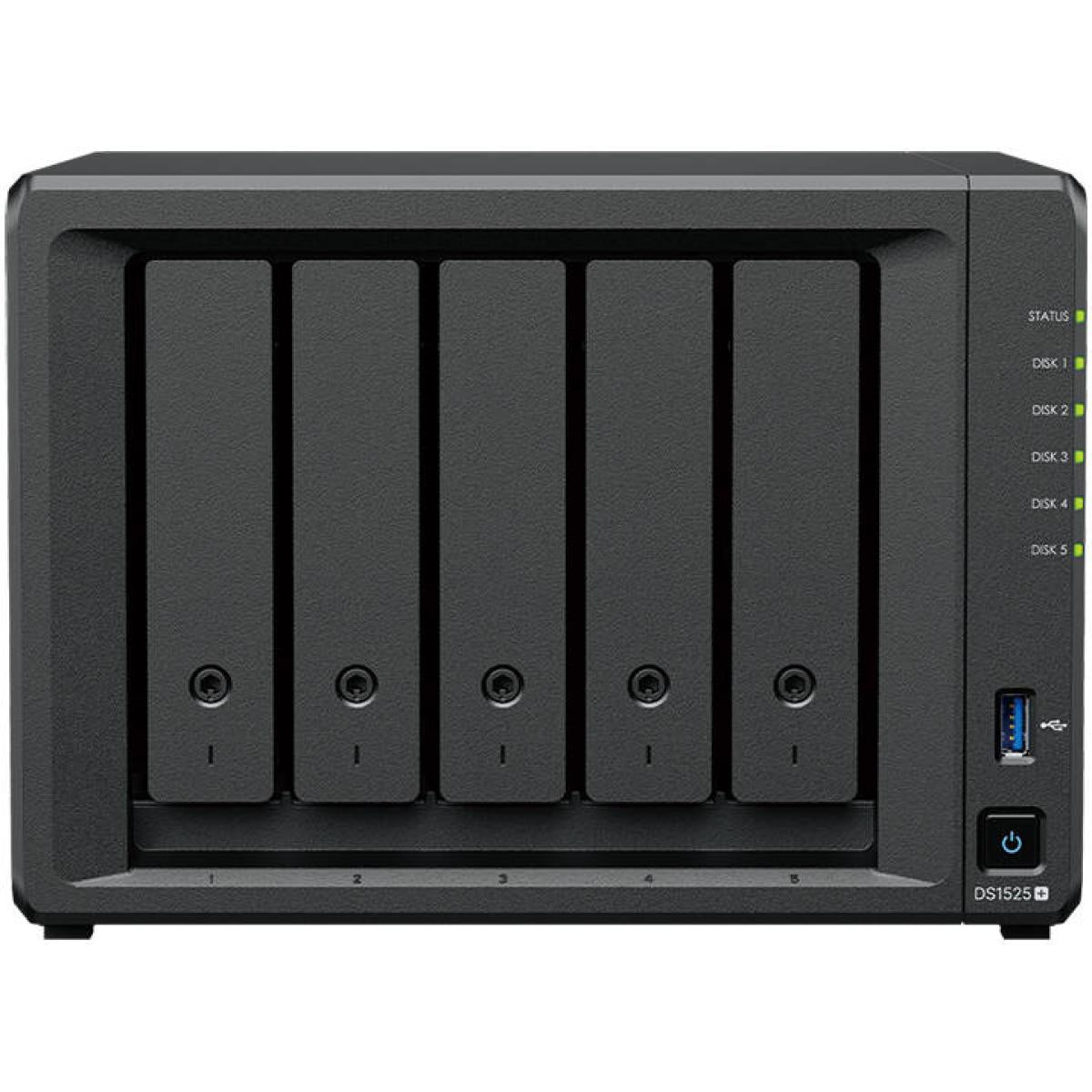 Synology DiskStation DS1525neo+ 5-Bay Diskless NAS Server w/ AMD Ryzen V1500B 8-Core CPU & 4GB DDR4 RAM
