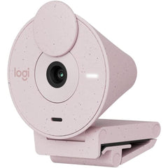 Logitech Brio 300 Full HD 1080p Webcam For Meetings & Works Auto-Light Balance w/ Noise Reduction Mic & Certified For Zoom USB-C - Pink