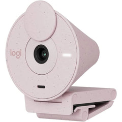 Logitech Brio 300 Full HD 1080p Webcam For Meetings & Works Auto-Light Balance w/ Noise Reduction Mic & Certified For Zoom USB-C - Pink