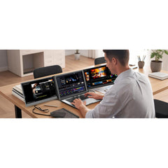 V2COM P7 15.6" IPS Full HD Triple Screen Extender Portable Monitor for Laptops 13-17.3" Ultra-Slim Dual USB-C Plug & Play Extended Display For macOS Windows Chrome OS Nintendo Switch