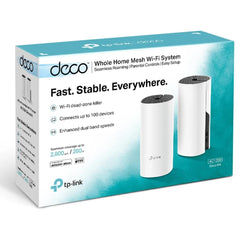 Tp Link Deco P9 Ac1200+av1000 Whole Home Hybrid Mesh Wi Fi System Up To 4000 Sq Ft Thick Wall Wi Fi Booster Parental Controls (2 Pack) - CompuMe
