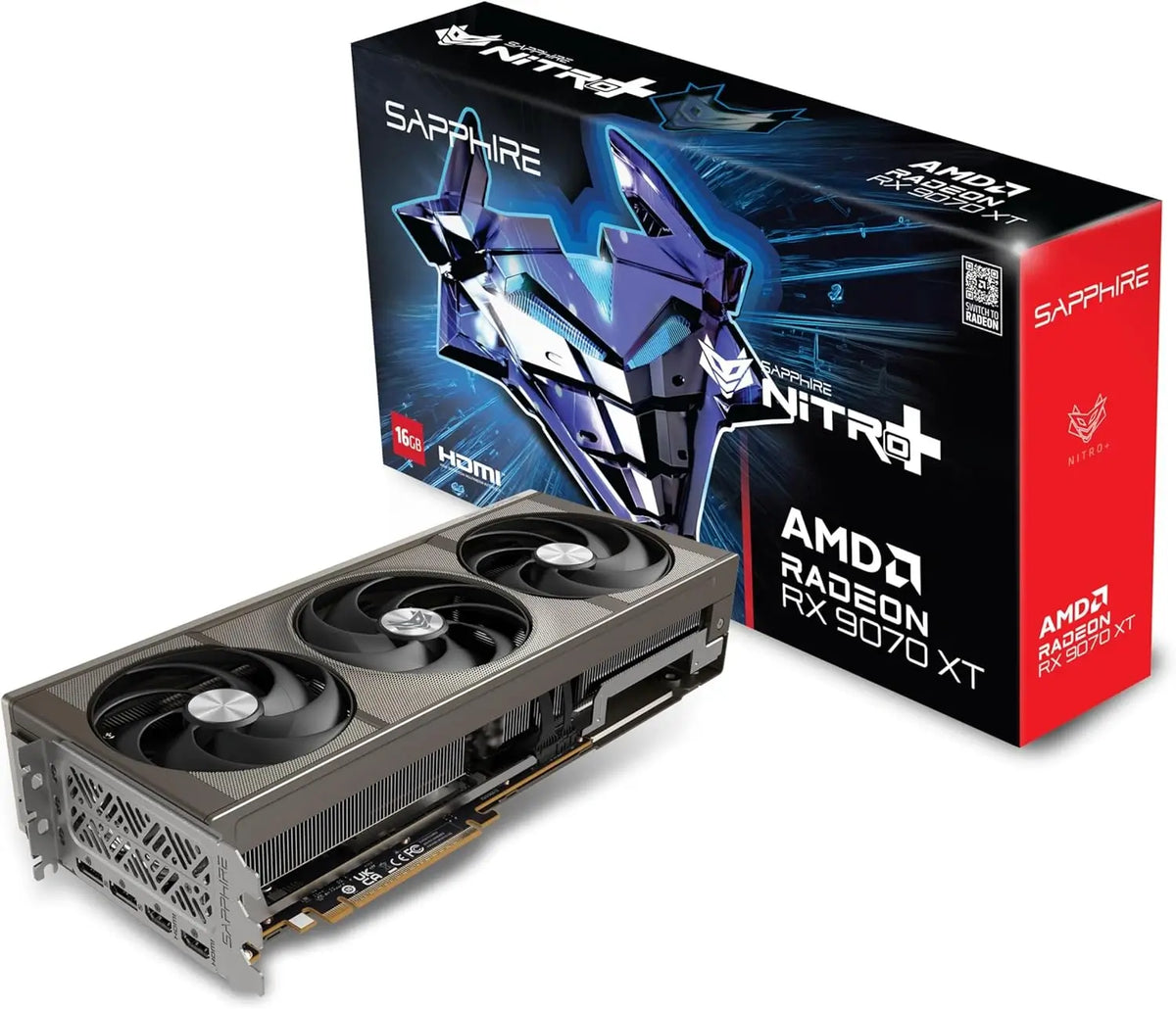 SAPPHIRE NITRO+ AMD RADEON RX 9070 XT GAMING OC 16GB PHANTOMLINK POLAR GDDR6 Graphics Card