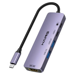 Haing Hi 3031 Thu Usb C To 5 In 1 Multifunctional Adapter Hdmi 4k60hz 100w Pd