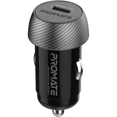 Promate PowerDrive-PD20 Super-Fast USB-C Car Charger Adapter 20W USB-C Power Delivery - Black