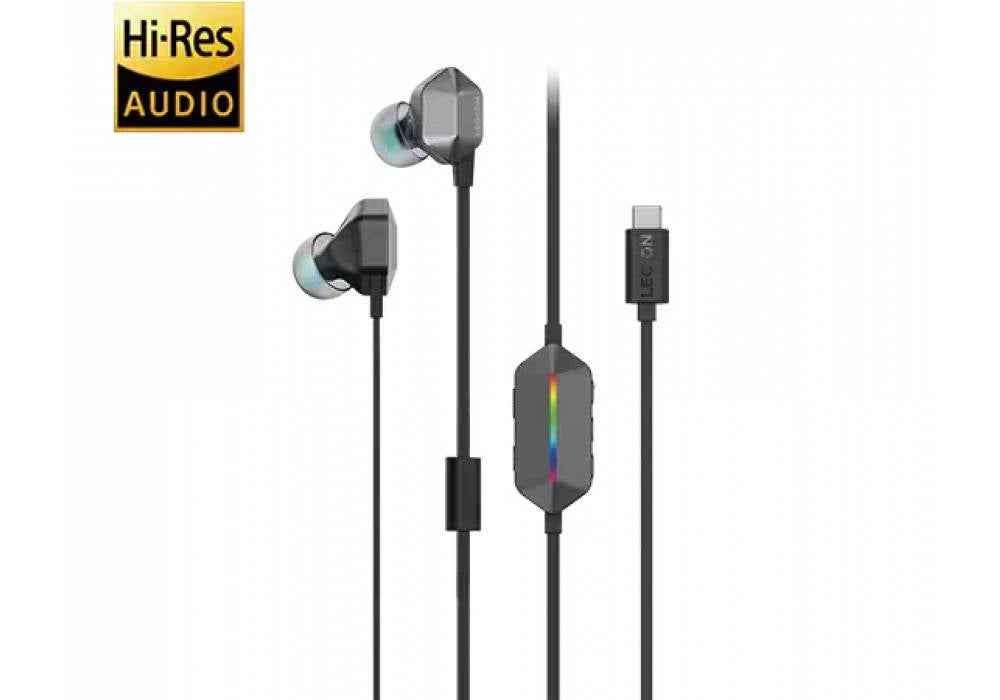Lenovo Legion E510, Hi-Res Audio Gaming In-Ear Headphones with 7.1 Surround Sound, 10mm Dual Drivers, Custom RGB, and USB-C Inline Control