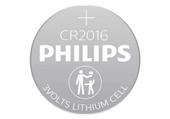 Philips Lithium Cell Button Batteries CR2016