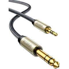Ugreen 10629 3.5mm Trs Male To 6.35mm Ts Audio Cable 24k Gold Plated Connectors Zinc Alloy Case 3m