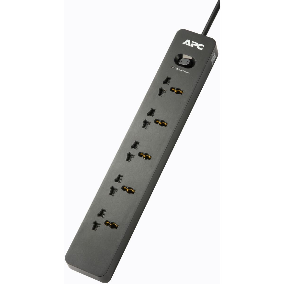 APC SurgeArrest Essential Surge Protector 5x Universal Outlets 1.5m Extension Cord UK Input