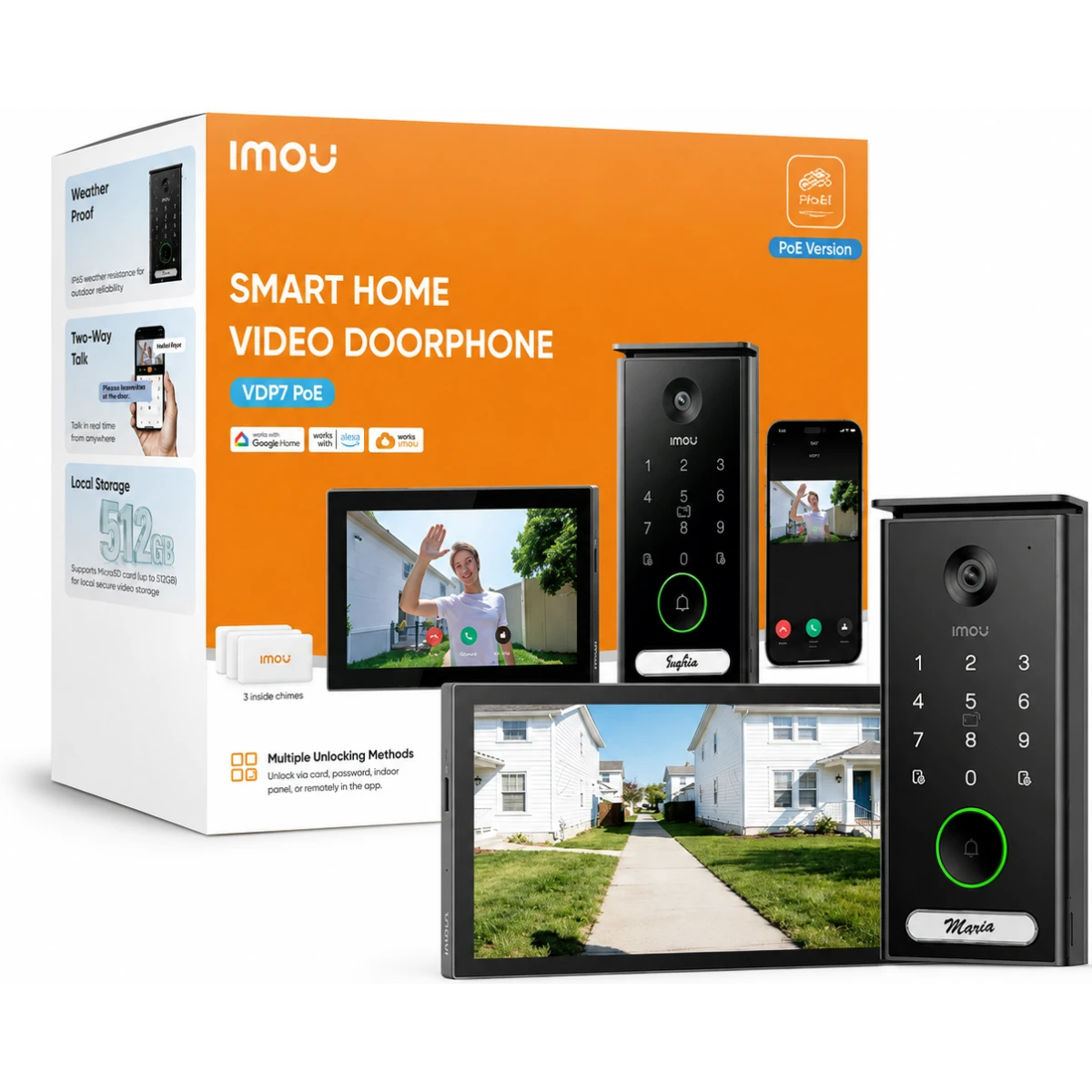 IMOU VDP7 PoE 5MP Video Doorphone Kit with 7-inch Touch Screen