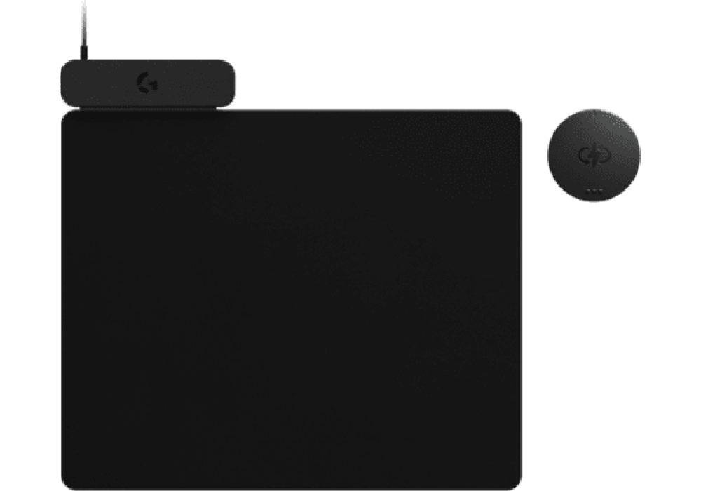 Logitech G POWERPLAY 2 Wireless Charging System – Continuous Wireless Mouse Charging, Ultra‑Thin Base, Cloth Gaming Pad, 344×340mm, 1.8m Cable, Black