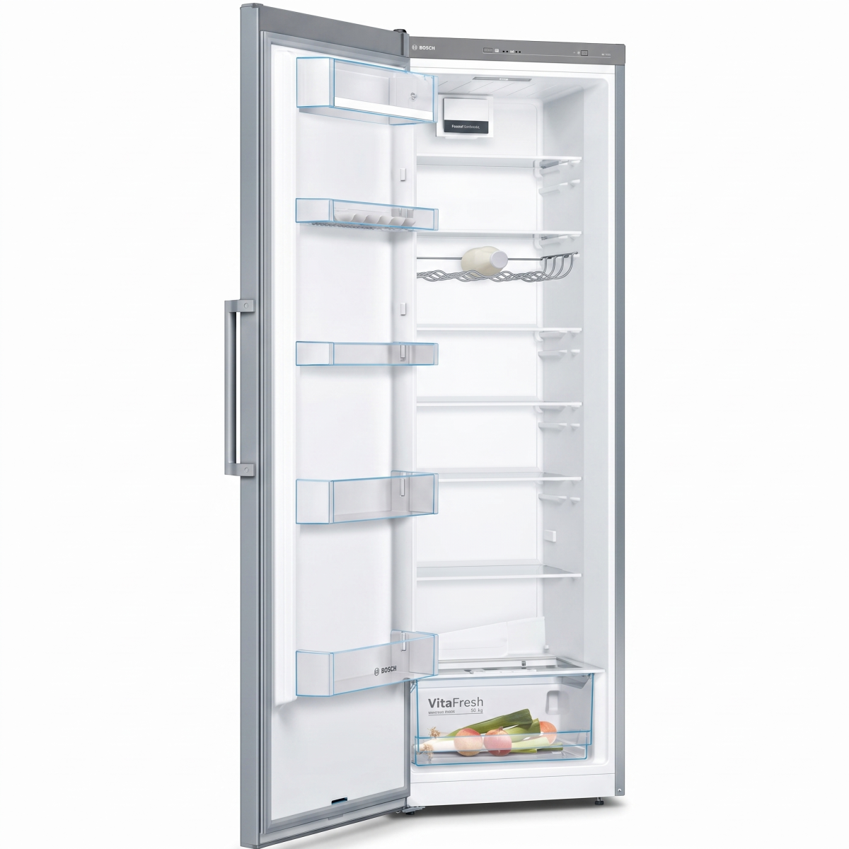 Bosch Refrigerator A++ Freestanding 186*60Cm, 348Lit, Stainless Steel - KSV36VL30U