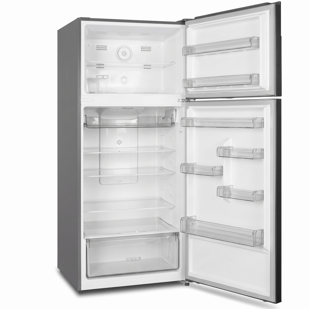 MEC Refrigerator Top Mount A++, No frost, Inverter, 448Lit, Internal Handle FN, Black - RTMC54FNB