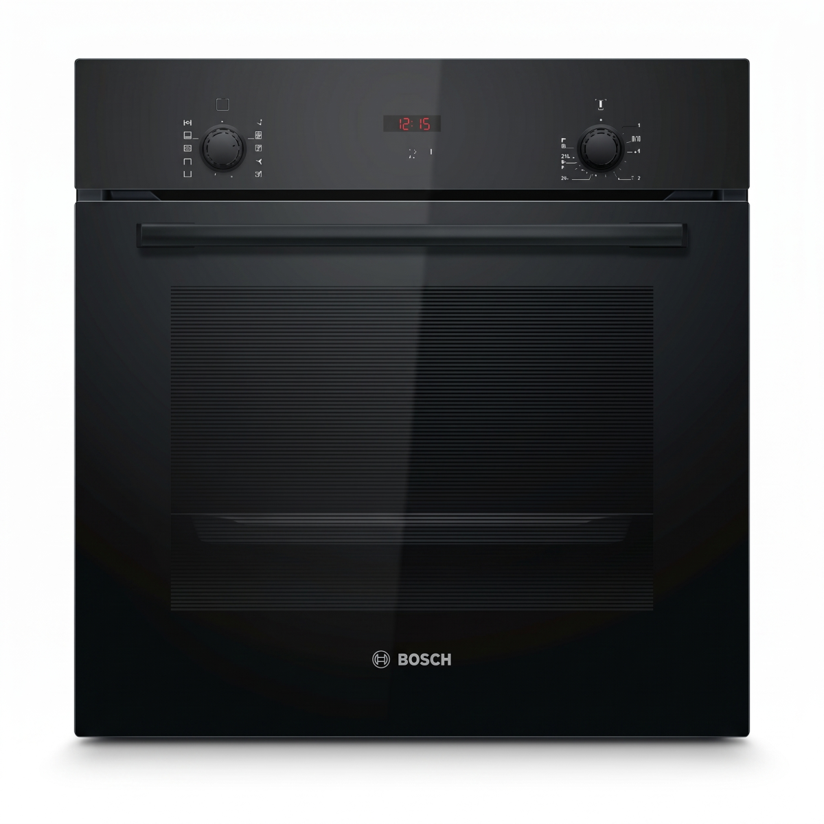 Bosch Built in Oven, 60*60Cm, Series 2, Full Safety, 66Lit, Red LED Display, Black - HBF512BB1T