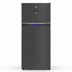 Beko Top Mount Refrigerator A+, 650Lit, Dark Inox - RDNE710E40SXBR