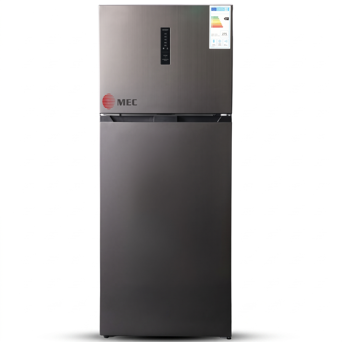 MEC Top Mount Refrigerator A++, No frost, Inverter, Display, 448Lit, Dark Inox - RTMC54SHQD