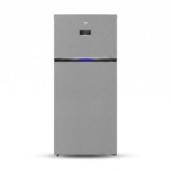 Beko Top Mount Refrigerator A+, 650Lit, Stainless Steel - RDNE710E40SXP