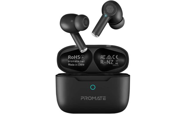 Promate Propods True Wireless In Ear Aive Noise Cancelling Bluetooth V5.3 W/ Mic 25h Playback Time & Charging Case Black Promate Propods True Wireless In Ear Aive Noise Cancelling Bluetooth V5.3 W/ Mic 25h Playback Time & Charging Case Black